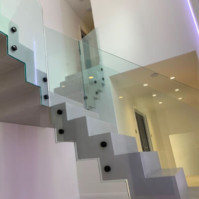 modern cement stairs