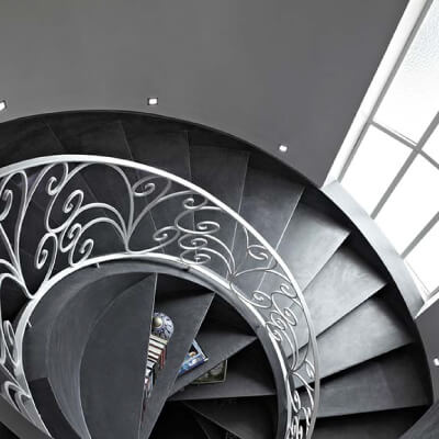 cement spiral staircase
