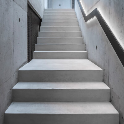 modern micro cement stairs