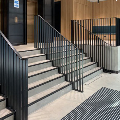 microcement stairs in office building