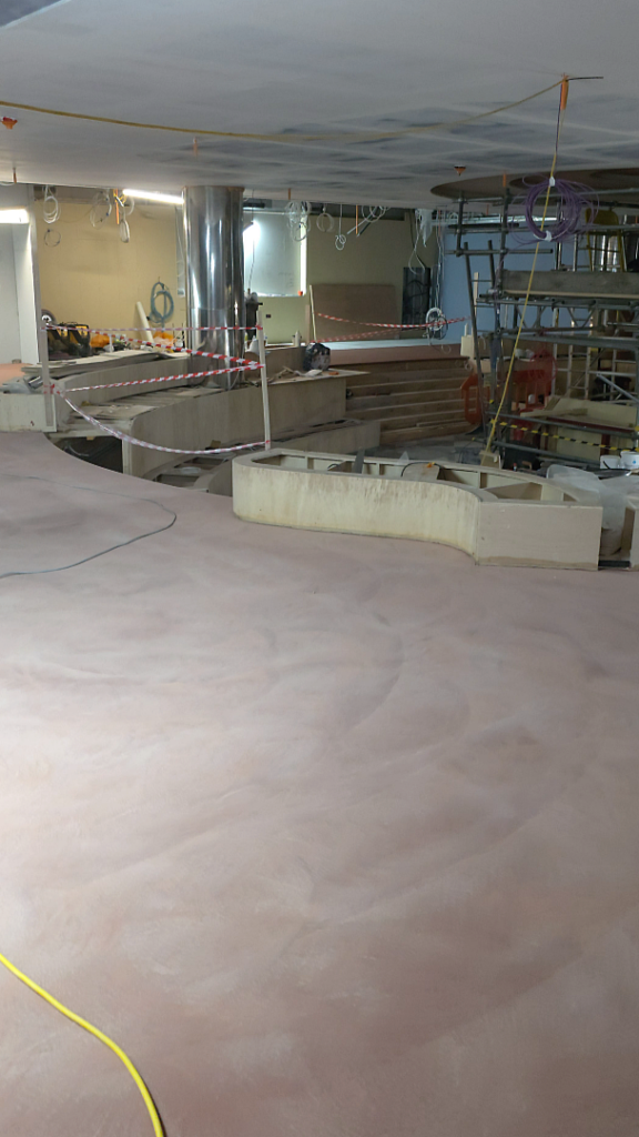 in between sanding - floor prep for Solidro 